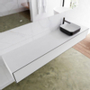 Mondiaz Lagom Meuble salle de bains 200x30.9x45cm Solid Surface Urban 2 tiroirs avec lavabo BINX vasque à poser Droite 1 trou de robinet SW409355