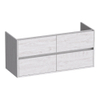 BRAUER Adore meuble sous-lavabo - 120x46x55cm - 4 tiroirs à fermeture douce - sans poignées - 2 découpes pour siphon - Forest Seashell SW1198264