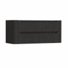 H&R Badmeubelen Juice Meuble sous lavabo - 120x45x50cm - coins arrondis - 2 tiroirs - poignée intégrée - basalte SW1490024