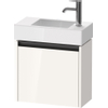 Duravit Ketho 2 meuble bas sous-lavabo avec 1 porte 48.4x23.8x44cm gauche, avec poignée blanc brillant anthracite SW773065