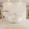 Ideavit Solidround Baignoire îlot 135x135cm ronde Solid Surface blanche SW85893