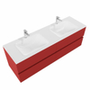 MONDIAZ VICA 150cm badmeubel fire 4 lades wastafel cloud dubbel met 2 kraangaten SW410703 MONDIAZ VICA 150cm badmeubel fire 4 lades wastafel cloud dubbel met 2 kraangaten SW410703