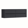 H&R Badmeubelen Juice Wastafelonderkast - 160x45x50cm - rechterhoek afgerond - 4 lades - geïntegreerde greep - Dark blue mat SW1491098