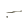 Hotbath &MORE Handdoekradiator - 80x19cm - vierkant - 1 stangen - horizontaal - met schakelaar - geborsteld nikkel (RVS) SW1245754