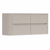 H&R Badmeubelen Juice Wastafelonderkast - 120x45x50cm - linkerhoek afgerond - 4 lades - geïntegreerde greep - beige mat SW1571950