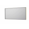 INK SP32 spiegel - 160x4x80cm rechthoek in stalen kader incl indir LED - verwarming - color changing - dimbaar en schakelaar - geborsteld metal black SW955834