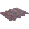 The Mosaic Factory Valencia mozaïektegel - 27.6x32.9cm - wandtegel - Zeshoek/Hexagon - Gerecycled glas Burgundy mat/glans SW374589