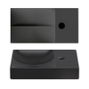 Clou Vale lave-mains - 38x19x7cm - rectangulaire - céramique - trou robinet droite - noir mat SW451469