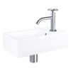 Differnz Force fonteinset – 40x22x11.5 cm – keramiek wit – gebogen chromen kraan met kruisgreep SW373218