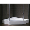 Marenza Diamond Douchebak - 90x90x16cm - vijfhoek - afvoer poten - wit sw4113