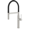 Grohe Essence New Keukenkraan - hoog - uittrekbare uitloop - 2 straalsoorten - met profesionele handdouche - Brushed Supersteel (RVS) SW86842