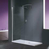 Novellini Lunes glaswand 80x195 210cm wit profiel en helder glas 0335227 Novellini Lunes glaswand 80x195 210cm wit profiel en helder glas 0335227