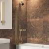Crosswater Asura Scharnierend badscherm - 90x150cm - geborsteld messing (goud) SW1176524