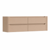 H&R Badmeubelen Juice Wastafelonderkast - 160x45x50cm - rechterhoek afgerond - 4 lades - geïntegreerde greep - Peach SW1490790