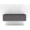 H&R badmeubelen Juice Wastafelonderkast - 160x45x40cm - afgeronde hoeken - 2 lades - geïntegreerde greep - wenge SW862835