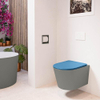 MONDIAZ LAVIE WC suspendu - 36x53cm - sans bride - Jeans (bleu) - softclose - quick-release - abattant WC - Smoke (gris) SW1208643