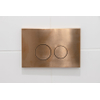 QeramiQ Push Plaque de commande Metal - pour réservoir encastré Geberit UP320 - double chasse - boutons ronds - métal cuivre SW706196