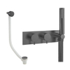 Crosswater MPRO Handdoucheset - 2 hendels - badafvoer - handdouche - slate gunmetal (antraciet) SW1472633