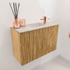 Mondiaz JOYA-DLUX 60cm toiletmeubel - kleur Oak - Wastafel FAYE positie Midden 1 kraangat kleur Ostra. SW1422238