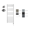 Sanicare Radiateur électrique - 172 x 45cm - thermostat Wifi noir - blanc SW1000701
