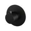 Brauer Black Carving inbouw douchethermostaat - met inbouwdeel - 1 carving knop - mat zwart SW716175