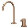 IVY Pact Mitigeur de lavabo - 2 trous - montage sur plan - bec - coldstart - Cuivre brossé mat PVD SW1030825