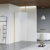 Fortifura Galeria Douche à l'italienne - 100x200cm - Verre dépoli - Bras plafond - Laiton brossé (doré) SW957338