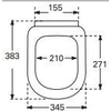 Villeroy & Boch Subway compact closetzitting - met deksel wit 0123406
