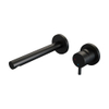 BRAUER Black Edition Wastafelmengkraan inbouw - rechte uitloop links - hendel kort smal - inclusief inbouwdeel - model B 1 - mat zwart SW385406