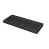 Ink dock lavabo 100x6x40cm 2 trous pour robinet 1 évier quartz noir SW158005