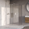 BRAUER Stellar Cabine de douche - 140x90x200cm - porte battante - revêtement verre - réversible - verre clair - Chrome SW1418035