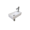 Ink Versus pack lave-mains – 36 x 18 x 9 cm – porcelaine blanche – perçage à droite – robinet chromé SW493360