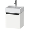Duravit Ketho.2 Wastafelonderbouwkast - met 1 deur - 43.4x33.8x44cm rechts - met greep antraciet - wit mat SW772319