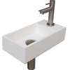 Ink Versus fonteinset – 36x18x9 cm – polystone wit – kraangat rechts – kraan geborsteld nikkel SW439599
