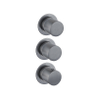 Fortifura Nebbio Inbouwthermostaatkraan - 2 functies - uit te breiden naar 3 of 4 functies - PVD - geborsteld gunmetal (antraciet) SW1417134
