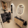 MONDIAZ TURE-DLUX Meuble toilette - 80cm - Washed Oak - EDEN - vasque Lava - position centrale - 1 trou de robinet SW1104135