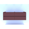H&R Badmeubelen Infinity Wastafelonderkast - 160x44.8x55cm - 4 lades - dubbele sifonuitsparing - greeploos - terra mat SW872821