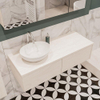 ENSEMBLE DE MEUBLE MONDIAZ LUSH - 120cm - 2 tiroirs - lavabo BARCO - vasque à gauche - 1 trou de robinet - sous-couche SW409739