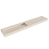 Mondiaz AVON wastafel - 250x46x12cm - wasbak links - zonder kraangat - linen (wit) SW438626