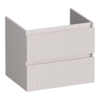 BRAUER Joy Wavy wastafelonderkast 60 2 softclose lades - greeploos - 1 sifon uitsparing - mat zand SW1201434