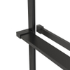 Fortifura Galeria handdoekrek voor inloopdouche - wandmontage / klemt op het glas - 140cm - inkortbaar - mat zwart SW1579858