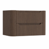 H&R Badmeubelen Juice Wastafelonderkast - 80x45x50cm - afgeronde hoeken - 2 lades - geïntegreerde greep - coffee SW1488594