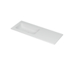 Ink Aspekt lavabo - 120x45x1.5cm - vasque à gauche - sans trou de robinet - blanc mat SW439552