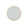 FugaFlow Eccelente Arredo Miroir avec éclairage rond diamètre 120cm avec éclairage LED indirect avec chauffe miroir et interrupteur infrarouge Or mat SW1123420