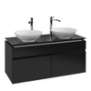 Villeroy & Boch Legato Meuble sous vasque 120x55cm 4 tiroirs Black matt SW479821 Villeroy & Boch Legato Meuble sous vasque 120x55cm 4 tiroirs Black matt SW479821