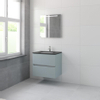 Bruynzeel Miko badmeubelset 66.5x71x51cm 1 kraangat 1 wasbak 2 lades met spiegel met softclose fjord groen SW384526 Bruynzeel Miko badmeubelset 66.5x71x51cm 1 kraangat 1 wasbak 2 lades met spiegel met softclose fjord groen SW384526