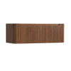 H&R Badmeubelen Juice Wastafelonderkast - 120x45x40cm - afgeronde hoeken - 3D-front - 1 lade - geïntegreerde greep - dark oak SW1259248