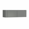 H&R Badmeubelen Juice Wastafelonderkast - 140x45x40cm - linkerhoek afgerond - 3D-front - 2 lades - geïntegreerde greep - petrol mat SW1260216