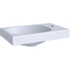 Geberit Acanto lave-mains asymétrique 400 x 250 mm avec trou pour robinet à droite sans trop-plein blanc SW226092