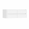 H&R Badmeubelen Juice Wastafelonderkast - 140x45x50cm - linkerhoek afgerond - 4 lades - geïntegreerde greep - Wit mat SW1490352